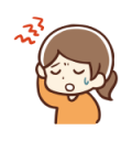 頭痛に悩む女性のイラスト