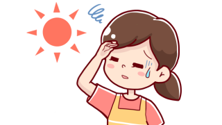 熱中症の女性イラスト