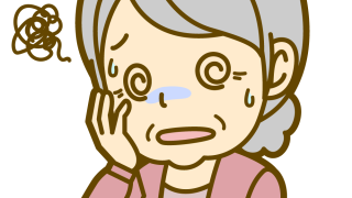 熱中症になっている高齢者のイラスト