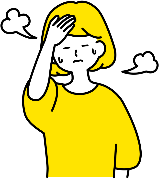 熱中症になっている女性