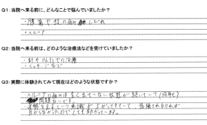 腰椎椎間板ヘルニアが改善した人の声