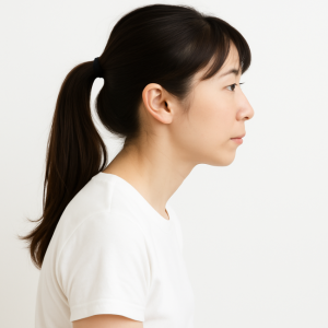 ストレートネックになった女性